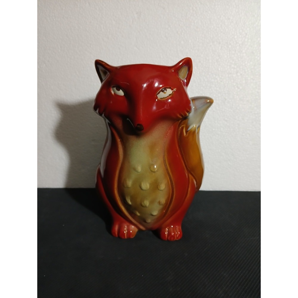 Burton + Burton Red Fox Ceramic Vase 8" Animal Home Decor
